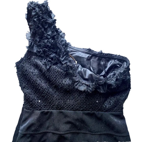 Arden B one shoulder ruffle sequin mini dress - Picture 10 of 17